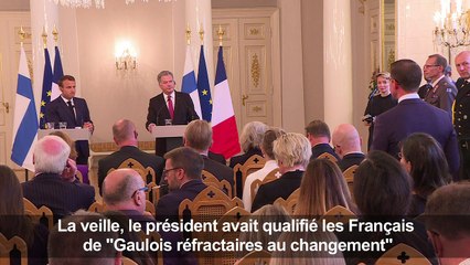 "Gaulois réfractaires": Macron invoque un "trait d'humour"