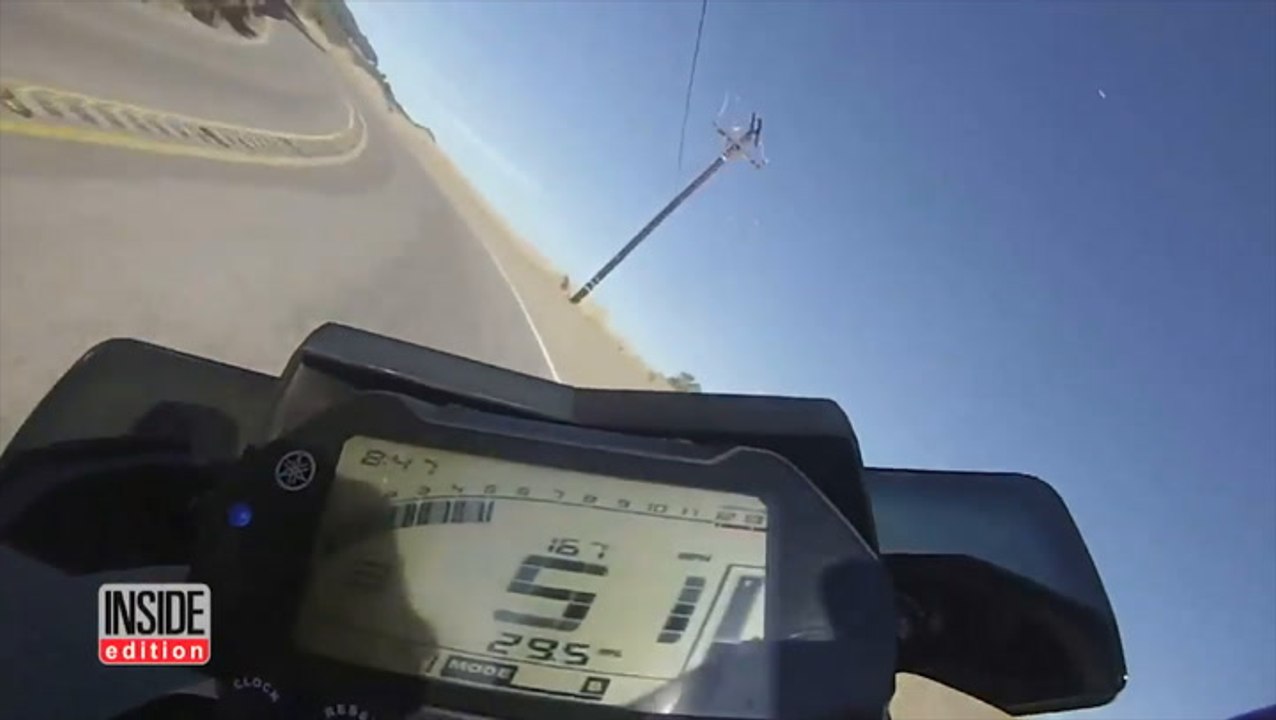 A Biker That Drives Off A Cliff…And Survives