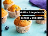 Muffins integrales de banana y chocolate
