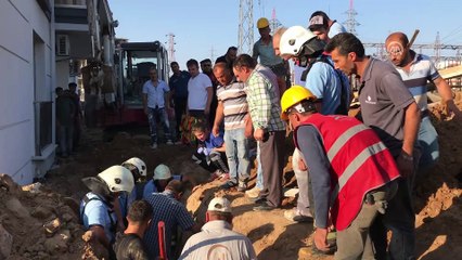 Çorlu'da inşaatta göçük - TEKİRDAĞ