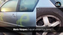 La hija del edil de C’s a la que los separatistas destrozaron el coche: “Me quieren callar y señalarme”