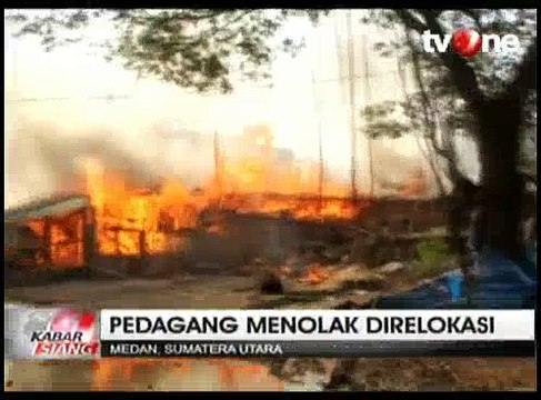 Relokasi Pasar di Medan Berlangsung Ricuh