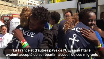 Aquarius: arrivée d'une soixantaine de réfugiés en France