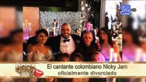 Cantante colombiano Nicky Jam oficialmente divorciado