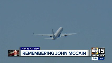 Senator John McCain leaves Arizona for the final time after church services honor him