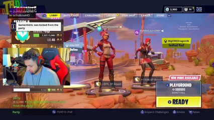 LAUNCHING ANGRY GIRL OFF MAP w/ *NEW* "SHOCKWAVE GRENADE" IN 1V1 PLAYGROUND MODE (Fortnite Trolling)