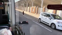 Nottingham man lying still on the middle of road shocks bus passengers