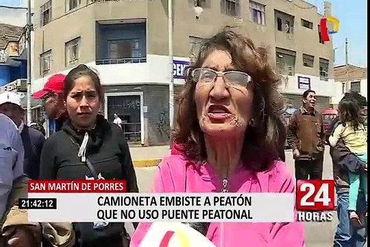 Dos hombres fallecieron en diversos puntos de Lima por no usar puente peatonal