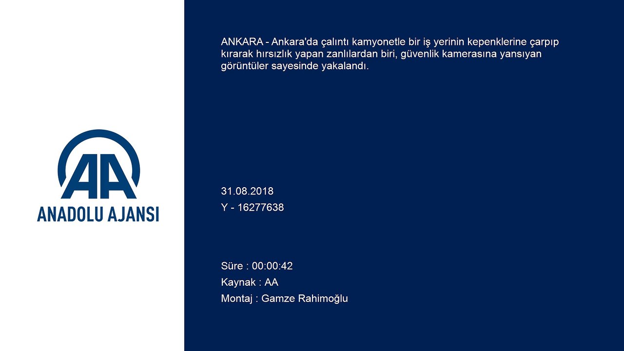 Hırsızlık zanlısı güvenlik kamerası görüntüsünden yakalandı - ANKARA