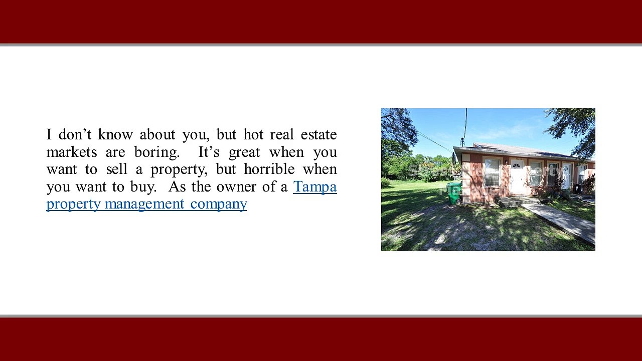 Are You Tired of This Real Estate Market?