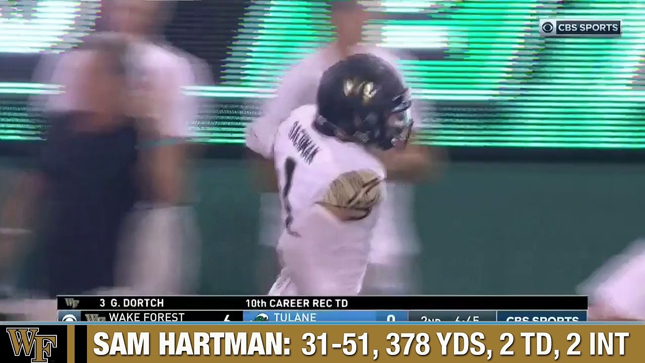 Wake Forest QB Sam Hartman Shines In Debut vs. Tulane
