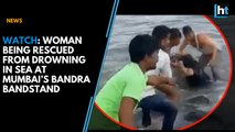 Watch: Woman being rescued from drowning in the sea at Mumbai’s Bandra Bandstand