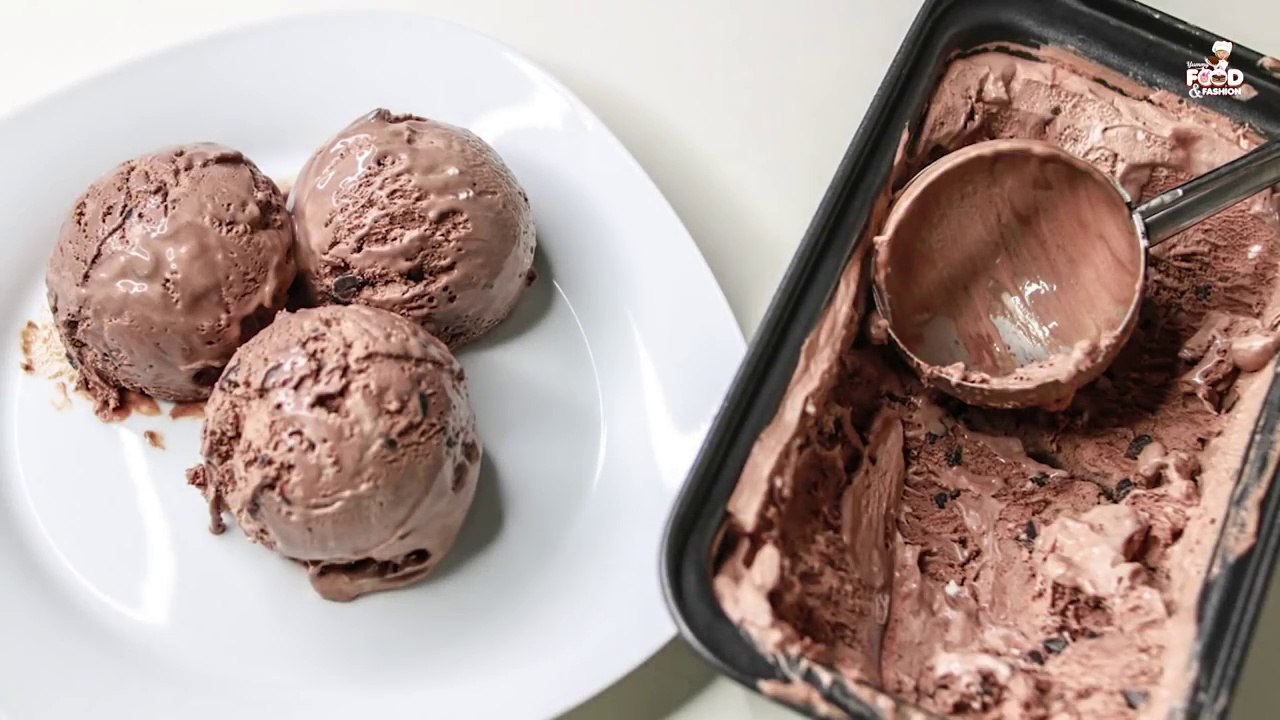 Chocolate Ganache Ice Cream - Dark Chocolate Ice Cream - No Eggs No Machine - YouTube