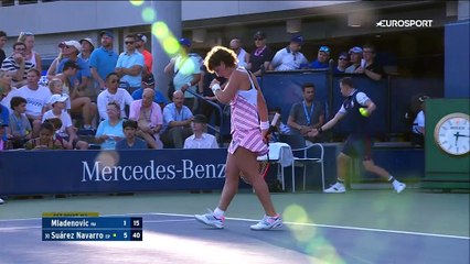 Malgré un break d'avance dans la 3e manche, Mladenovic n'a pas pu vaincre Suarez Navarro