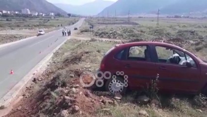 Ora News - Makina me targa maqedonase aksidentohet në Rrugën e Arbrit, 4 të plagosur