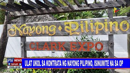 Ulat ukol sa kontrata ng Nayong Pilipino, isinumite na sa O.P.