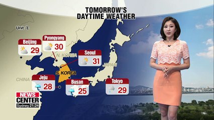 Plesant weekend in Seoul, rain down south _ 083118