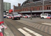 Emergency Vehicles Arrive at Amsterdam Station After Police Shoot Stabbing Suspect