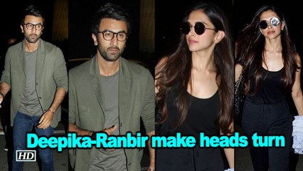 Deepika Padukone & Ranbir Kapoor make heads turn at Airport
