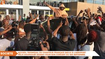 Accueil du chanteur Français Dadju à l’aéroport Félix Houphouët Boigny d'Abidjan