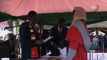 Emmerson Dambudzo Mnangagwa is now officially president of Zimbabwe after taking the oath of office Sunday, at his inauguration.  Mnangagwa's inauguration comes