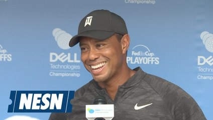 Tiger Woods on finishing the first round 1-over 72