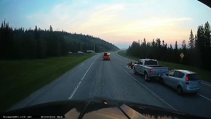 Driver Rear-Ends Construction Truck on Highway