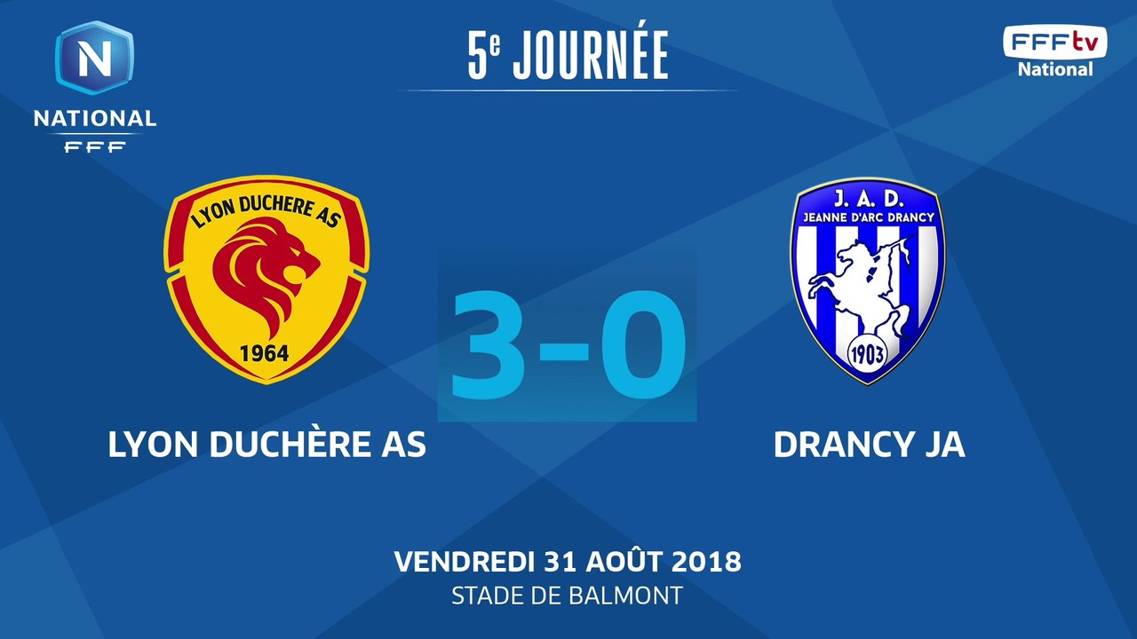 J5 : LYON DUCHERE AS - JA DRANCY (3-0), le résumé