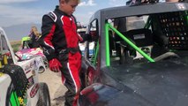 Little Kid Flips Truck! Hilarious Reaction To Almost Winning My First Race!