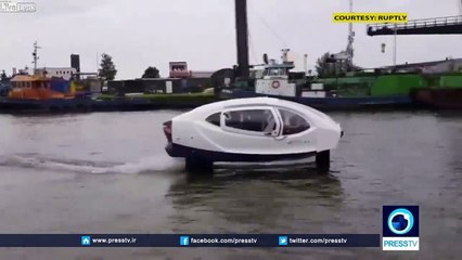 Netherlands 'Flying taxi' defies gravity and hovers over the Noord