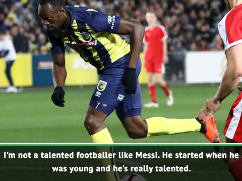 Bolt taking inspiration from Ronaldo after Mariners debut
