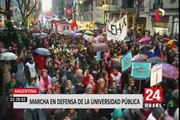 Argentina: alumnos y docentes marchan en defensa de la universidad pública