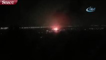 Rus uçağı pistten çıkarak yandı...THY uçağı pas geçti