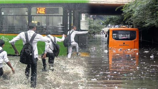 Delhi Heavy Rainfall causes Waterlogged Roads | Oneindia News