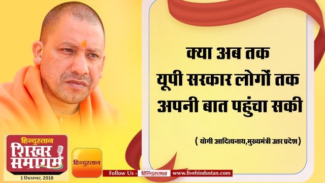 Hindustan Shikhar Samagan 2018 II क्या अब तक यूपी सरकार लोगों तक अपनी बात पहुंचा सकी: योगी आदित्यनाथ