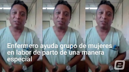 Esta es la creativa dinámica de un enfermero del Hospital Zacamil para reducir el estrés de las embarazadas. Giovanni de León (Payasito Tito) ayuda a las pacien