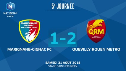 J5 : Marignane-Gignac FC - Quevilly-Rouen (1-2), le résumé