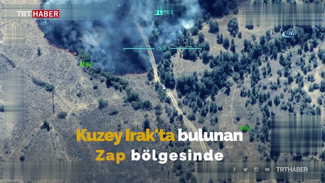 Irak'ın kuzeyinde mühimmat yüklü araç böyle vuruldu