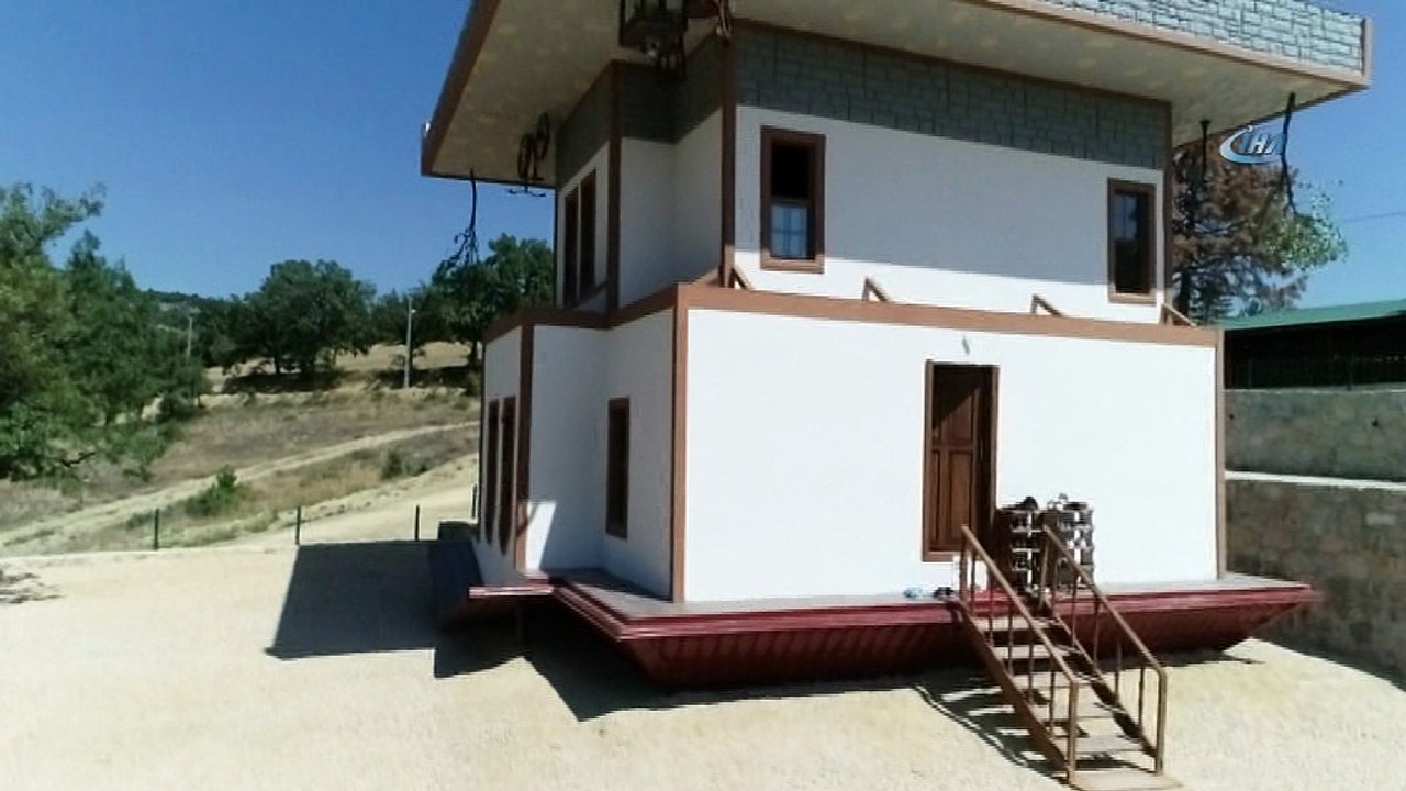 Safranbolu’nun büyük ilgi gören ‘tepetaklak’ konağı havadan görüntülendi