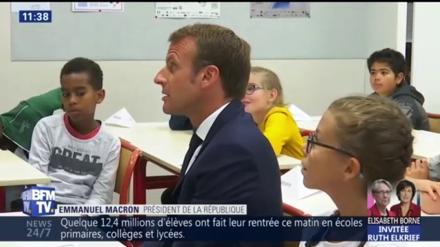 Professeur c'est un beau métier et ça sert pour être président car il faut beaucoup expliquer et convaincre , glisse Macron en déplacement à Laval