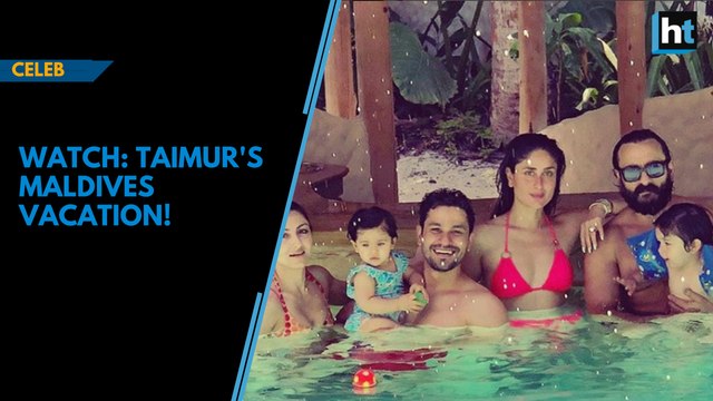 Watch: It's vacation time for Taimur, Saif and Kareena in Maldives