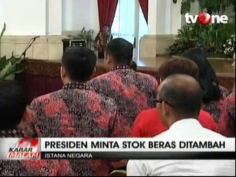 Presiden Joko Widodo Minta Stok Beras Ditambah