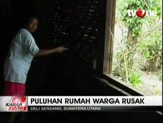 Akibat Pesawat Mendarat Puluhan Rumah Warga Rusak