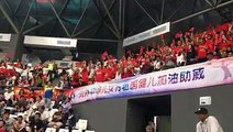 Chinese fans turn the #AsianGames volleyball Final into a home court as Olympic champions #China meet #Thailand for the coveted title.