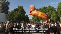 Balloon of mayor Khan in bikini flies over London