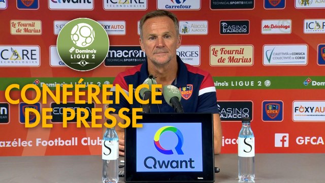 Conférence de presse Gazélec FC Ajaccio - Red Star FC (2-1) : Albert CARTIER (GFCA) - Régis BROUARD (RED) - 2018/2019