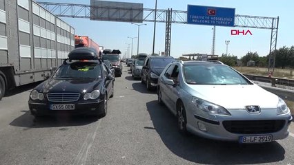 Edirne Gurbetçi ve Tır Kuyruğu Kapıkule'den Avrupa'ya Çıkışı Kilitledi Hd