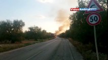 Andria: incendio camion  su via bisceglie