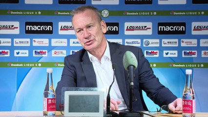 Réaction de Pablo Correa et Jean-Marc Furlan après AJ Auxerre - Stade Brestois 29