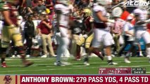 BC QB Anthony Brown Shines In Big Win vs. UMass